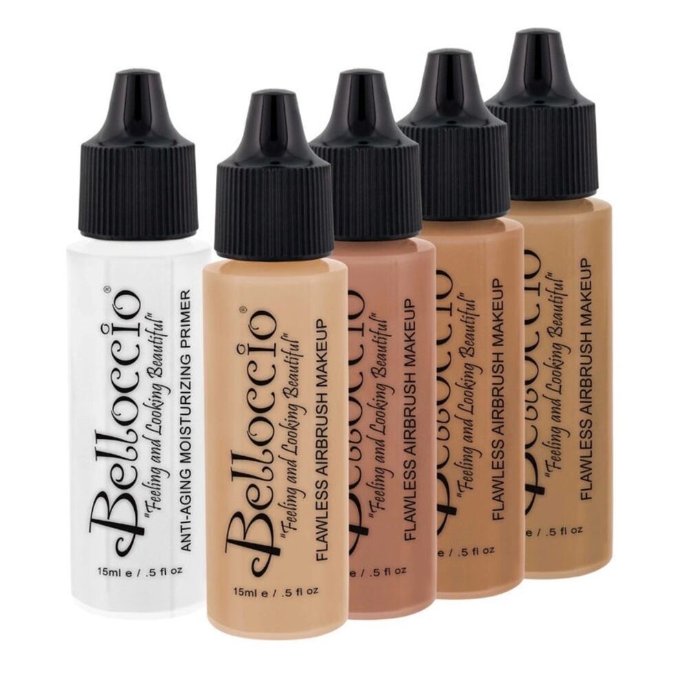 Bellaccio Airbrush Makeup Fair‎ Tone Set Foundation Cosmetic Kit